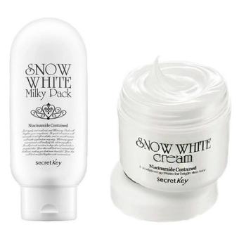 [HCM]Bộ sản phẩm dưỡng trắng da toàn diện Secret Key (Snow White Cream 50g + Snow White Milky Pack 200g)