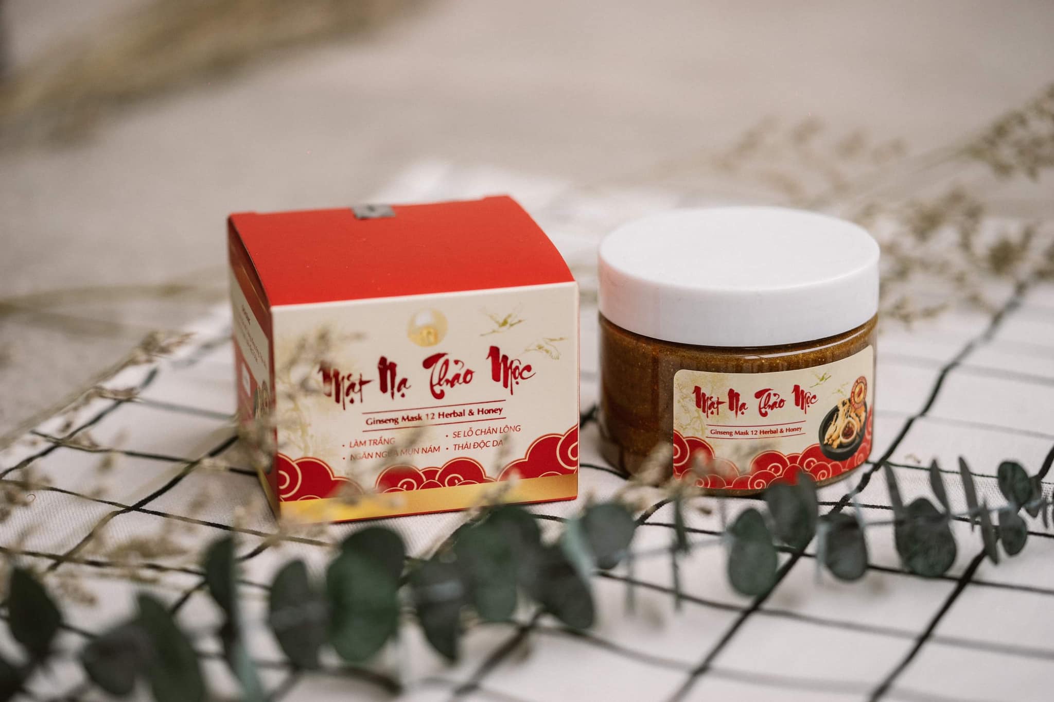 Mặt nạ gói Ngọc Sâm - Ngừa Mụn Trắng Da