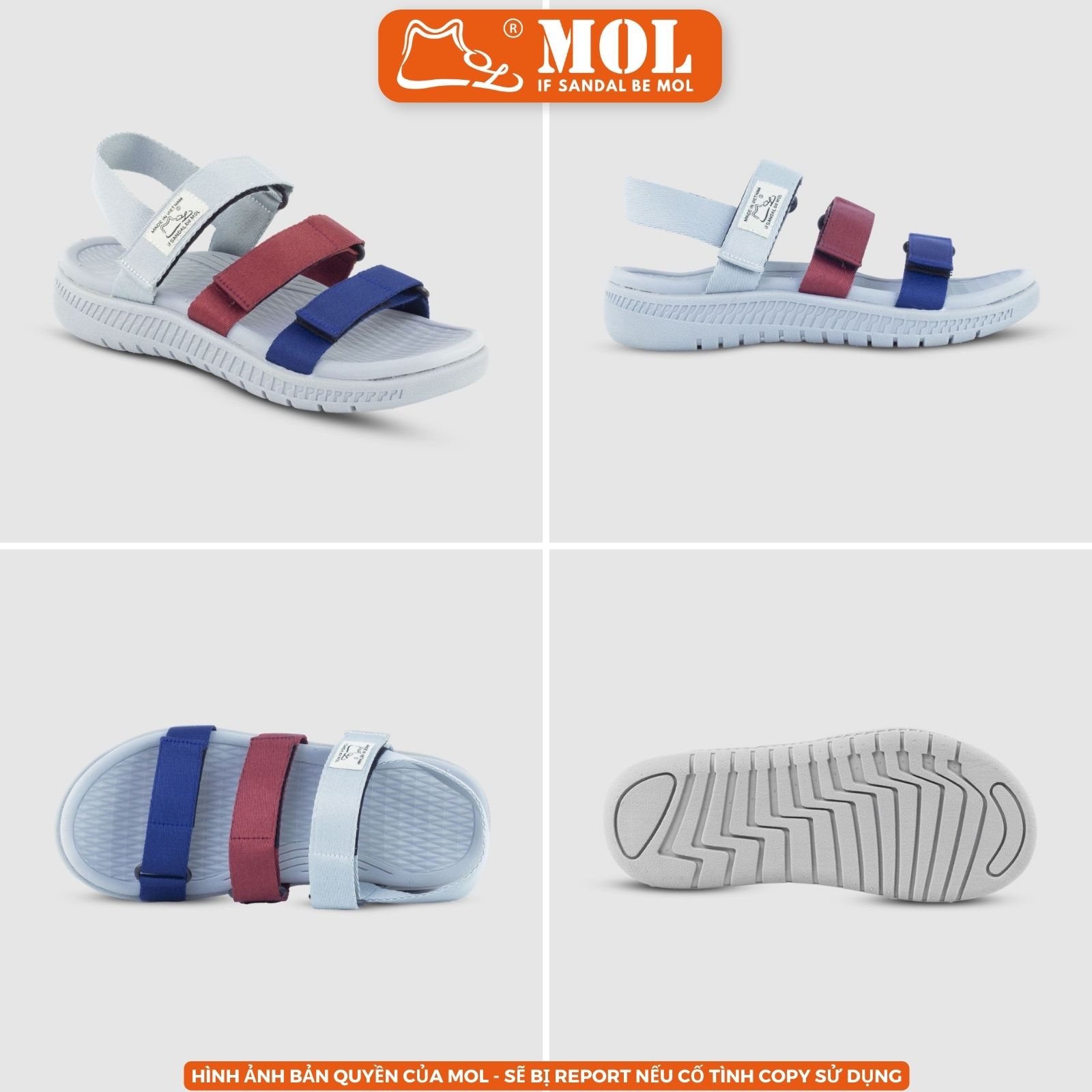 Sandal nam nữ unisex MOL Zenstep MS4 3 quai ngang