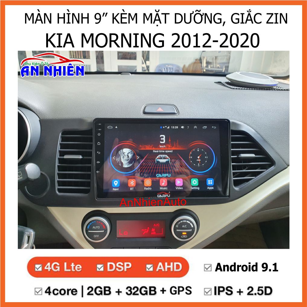 [Kho Hải Phòng] Màn Hình Android OLED C2 Lắp Sim 4G Phát WiFi Cho Xe KIA MORNING có TIẾNG VIỆT KÈM MẶT DƯỠNG THEO XE Camera Lùi  GPS màn hình dvd xe kia morning Từ 2012 Đến 2020 đầu dvd android xe kia morning