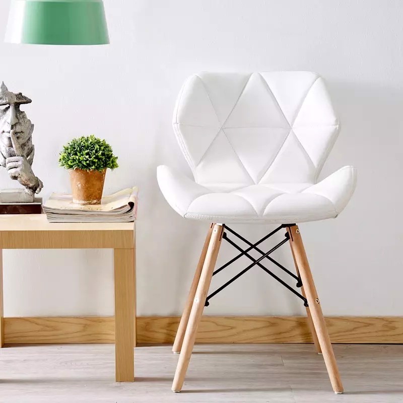 Bộ 4 ghế bọc da chân gỗi sồi cao cấp