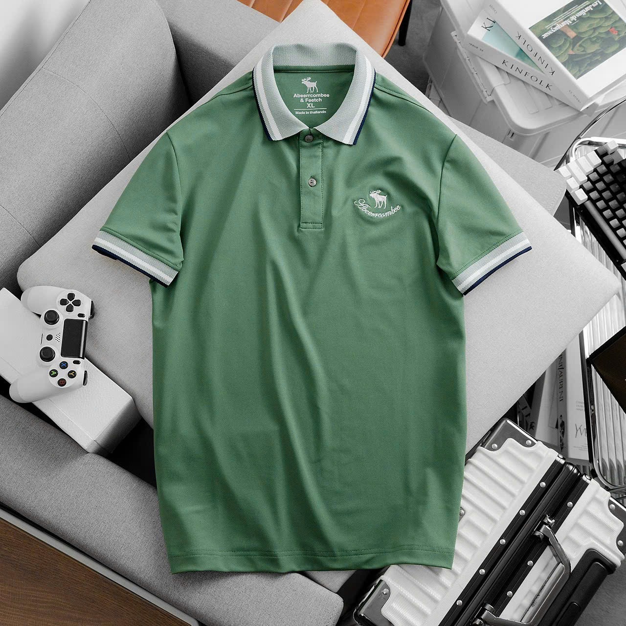 Áo Thun Nam Polo Vải Cá Sấu PoLy 4 Co Giãn 4 Chiều