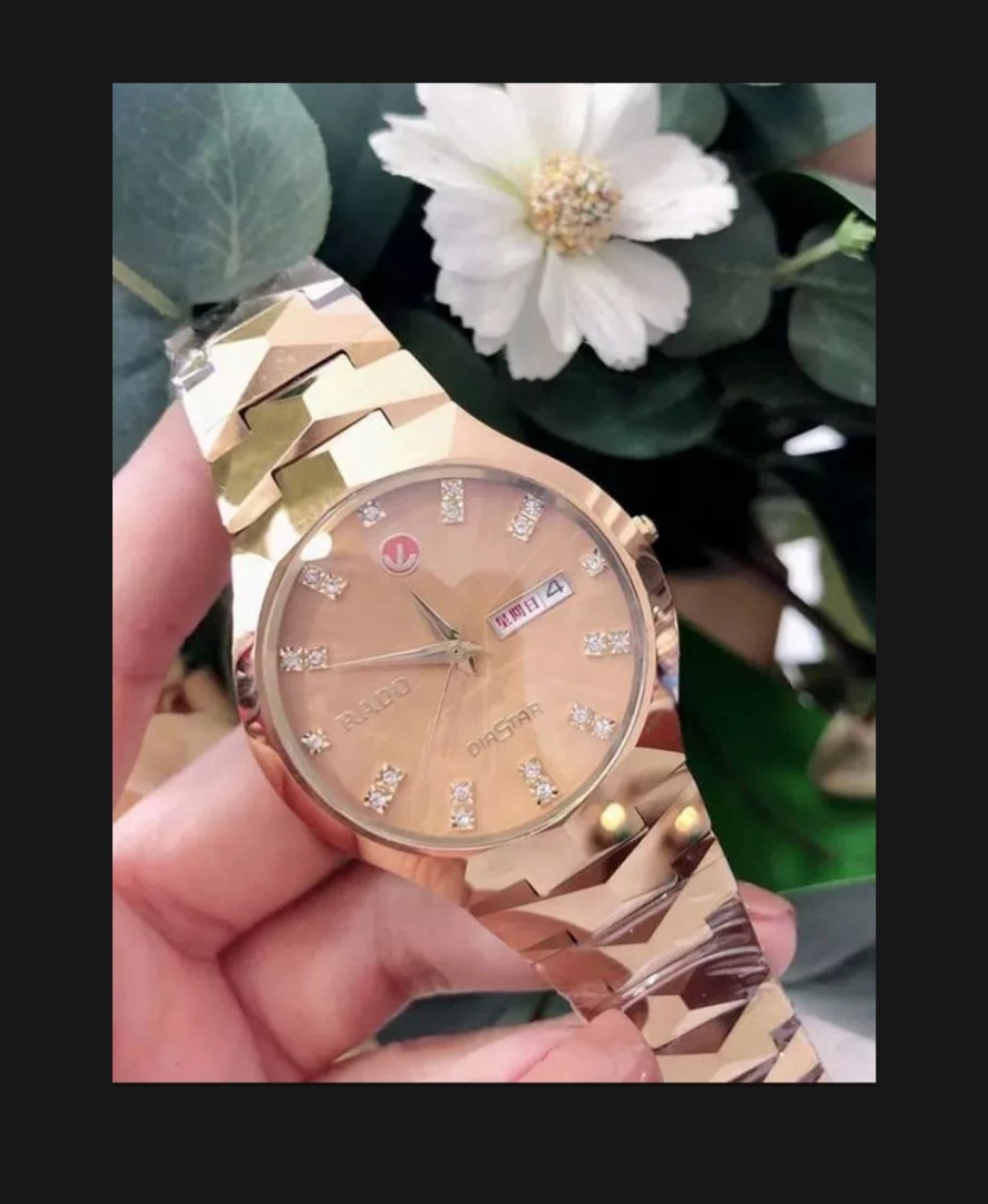 Đồng hồ cặp đá thời thượng đẳng cấp ceramic vàng NAM nữ . Máy Quartz