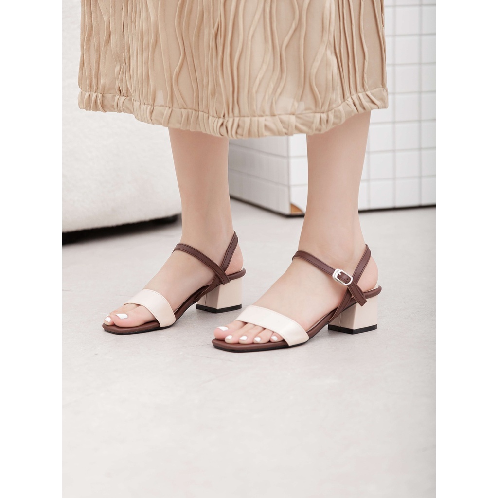 Giày Sandal Cao Gót 3cm Mix Màu Pixie X476