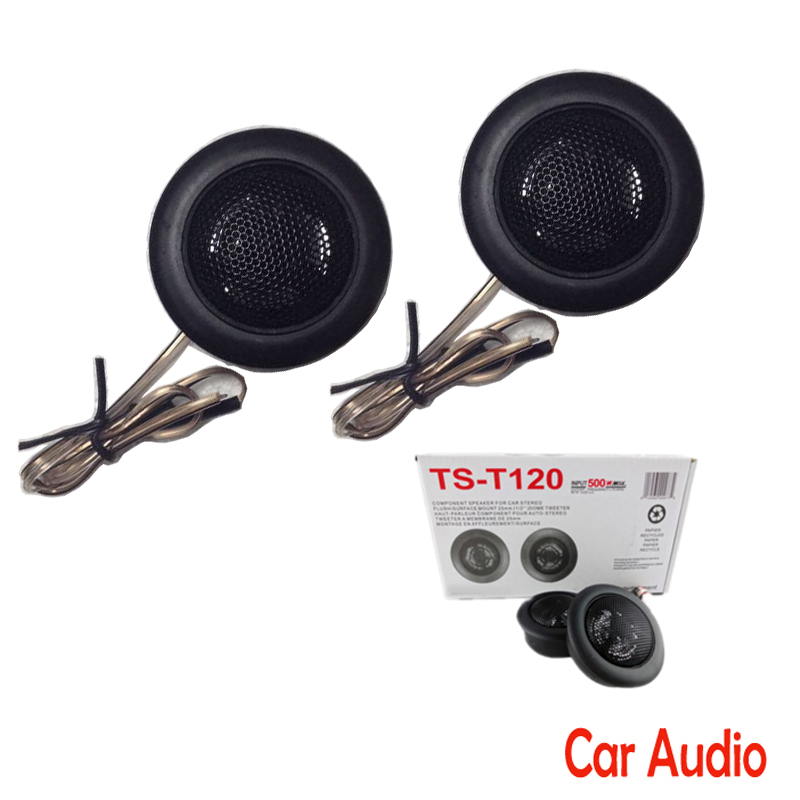 Bộ 2 Loa Treble, Loa Tep TS120 cho xe ô tô kèm tụ cho âm thanh xe hơi hoàn thiện hơn