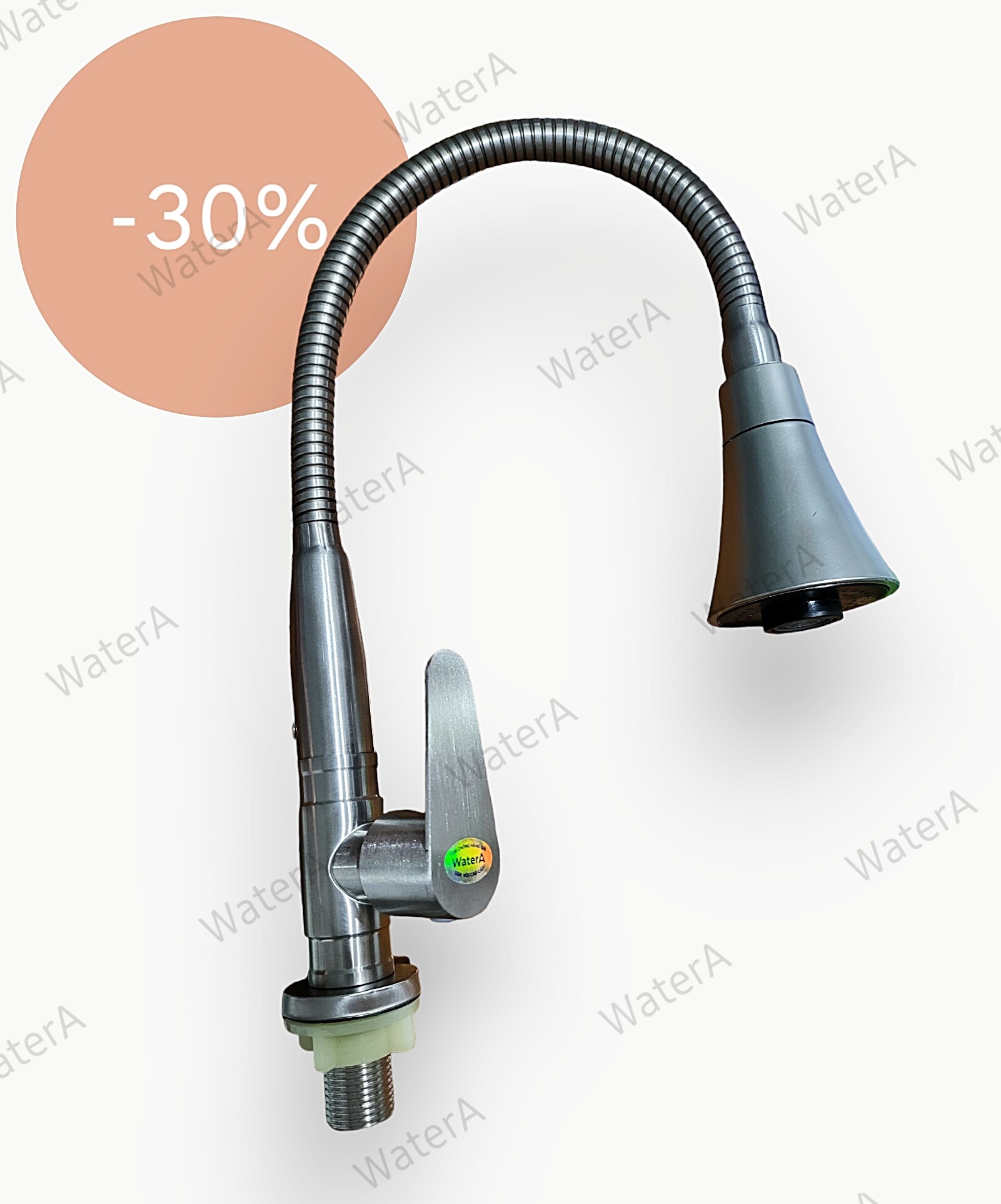 Vòi rửa chén bát WaterA inox SUS 304 chất lượng