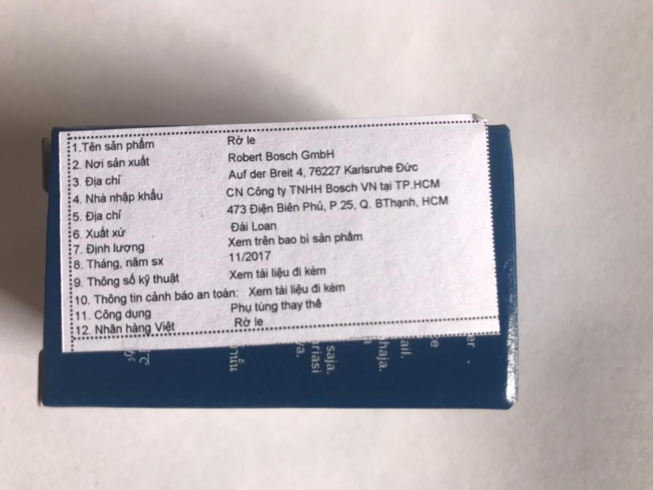 Rờ le Relay 5 chân 24v 87A BOSCH 0986AH0803
