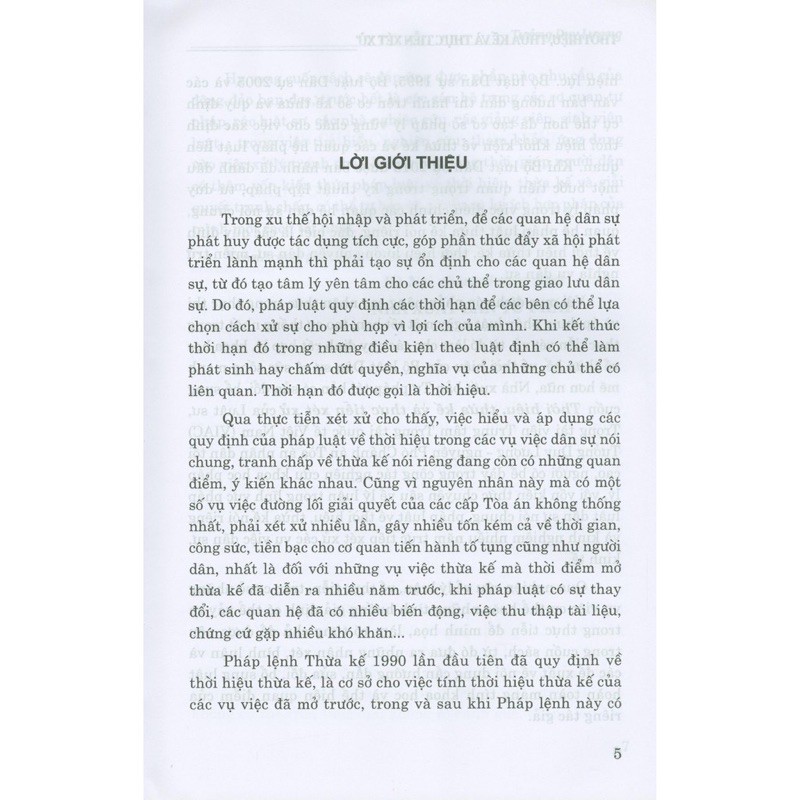 Thời hiệu, thừa kế và thực tiễn xét xử (tái bản lần thứ , có chỉnh sửa bổ sung)