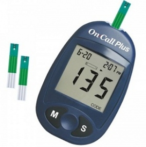 Máy đo đường huyết (Tiểu Đường) OnCall Plus Nhập Khẩu Của Mỹ - Hàng Chính Hãng Giá Tốt (Tặng Kèm 25 que thử và 10 Kim)