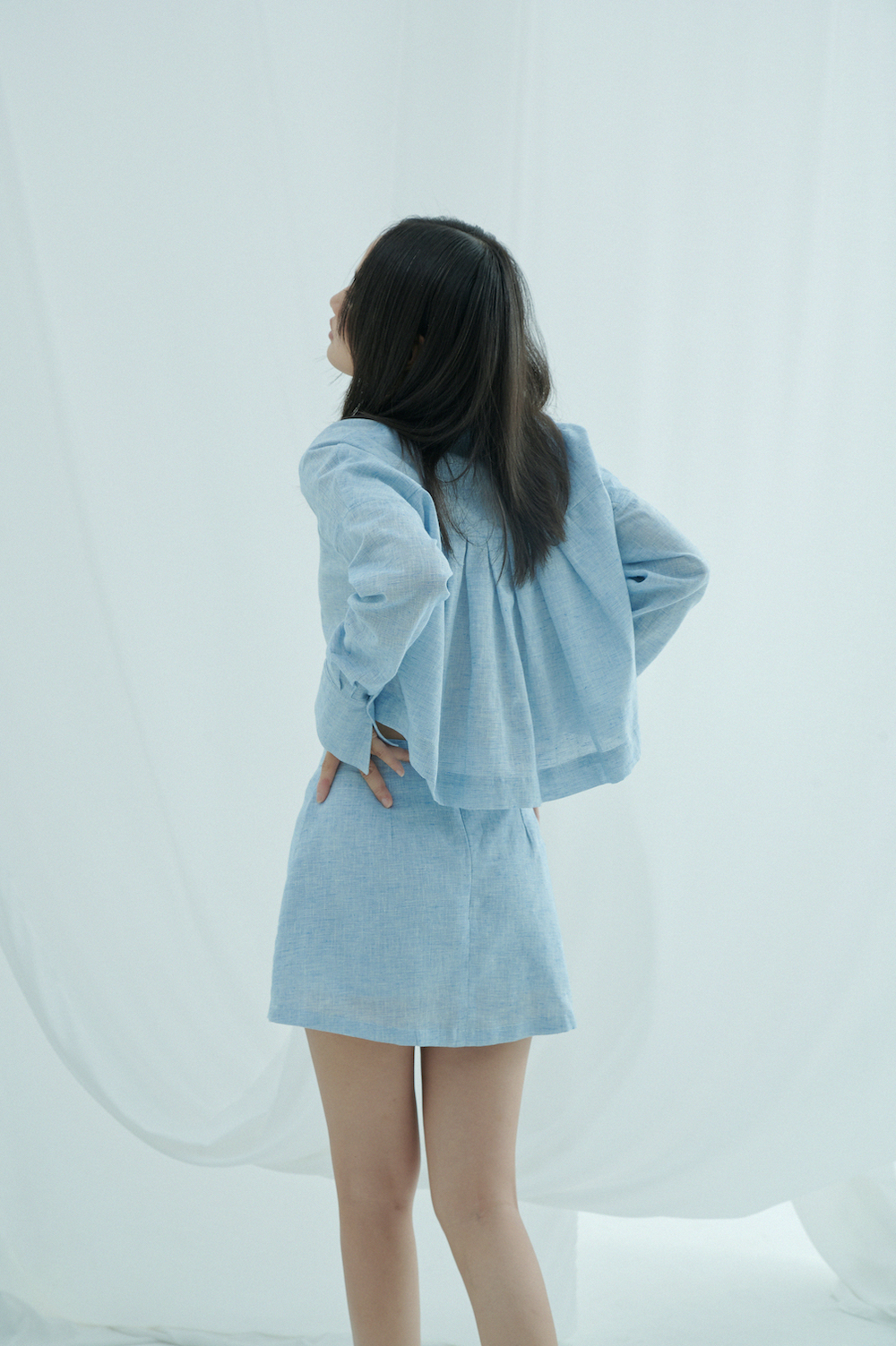 [ LAZXuhuong05 giảm 70K /499K] Set sơmi croptop vải Linen CHEN - Good trip set