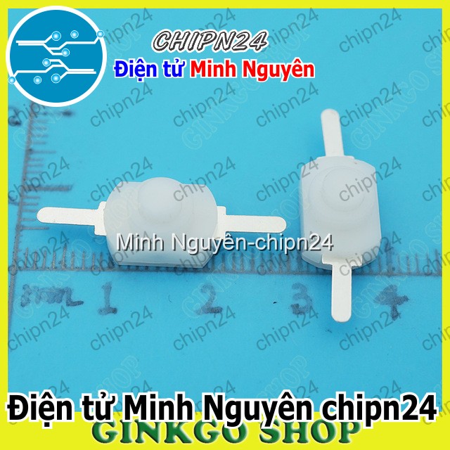 [3 cái] (F103.5) Công tắc đèn pin 2P 1208YD Trắng - HH002843