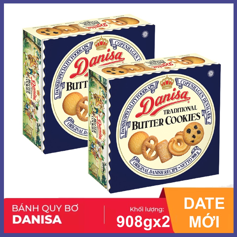 Combo 2 Bánh Quy Bơ Danisa Size Đại Hộp 908G (Date Mới)