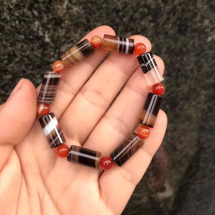 [HCM]VÒNG  MÃ NÃO LẠT MA KIỂU ĐỐT TRÚC hạt 8ly