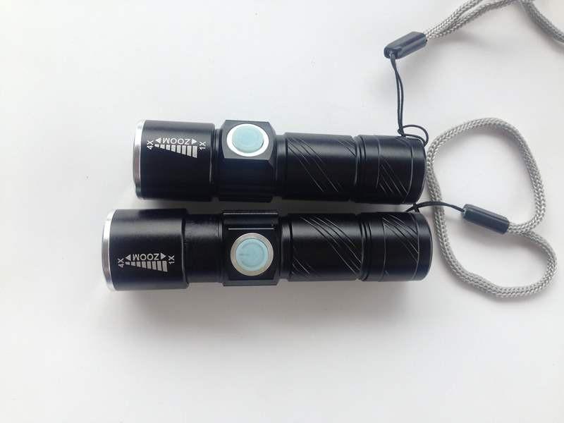 [HCM]Đèn pin LED mini zoom siêu sáng cổng sạc USB