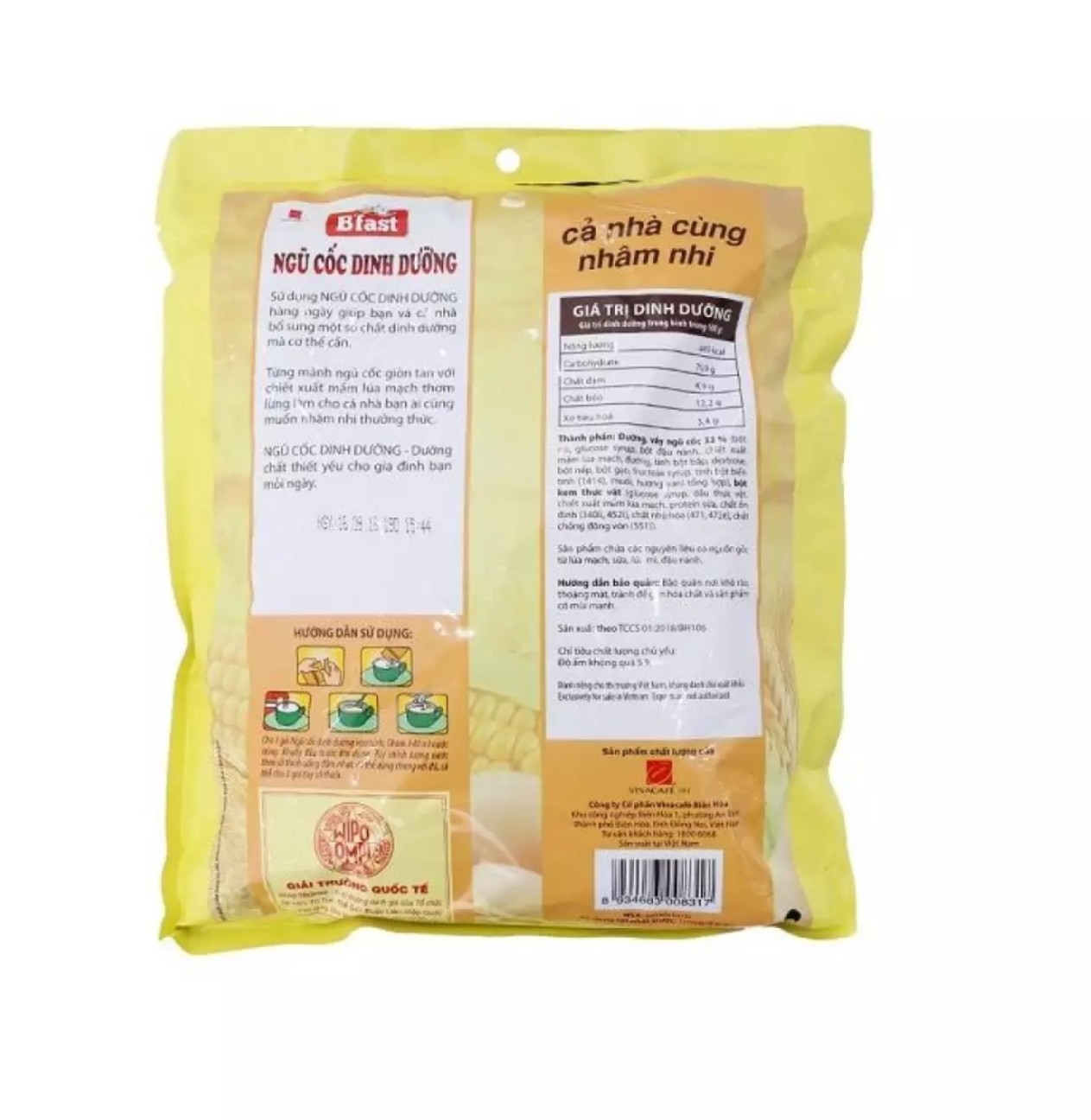 (HCM) SỮA HẠT NGŨ CÓC B'FAST CANXI