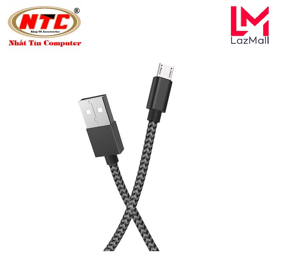 Cáp sạc nhanh và truyền dữ liệu Hoco X14 Max cổng microUSB dây dù điện áp max 3A dài 1M