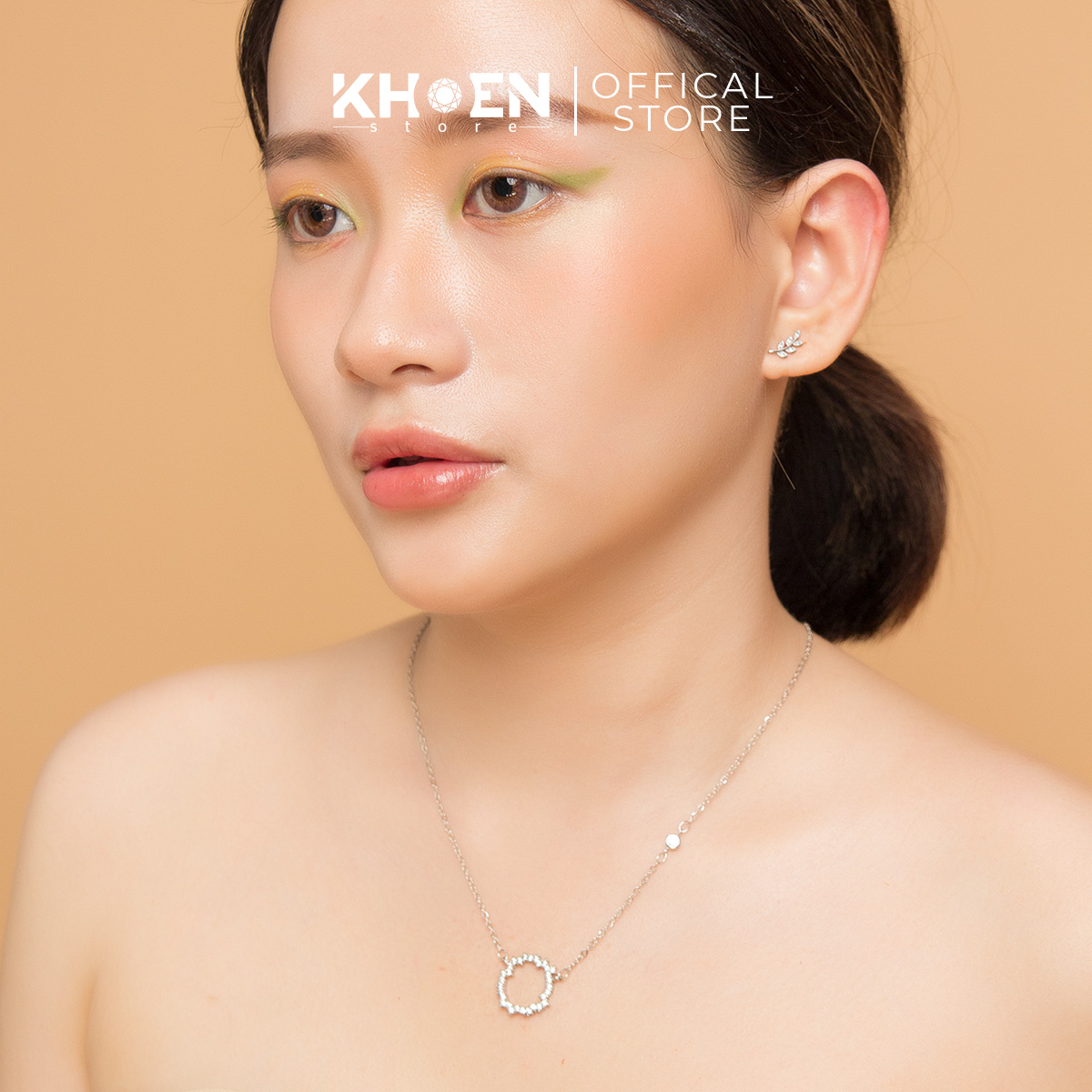 (1 Chiếc) Vòng cổ tròn đá zircon - Khoen Store