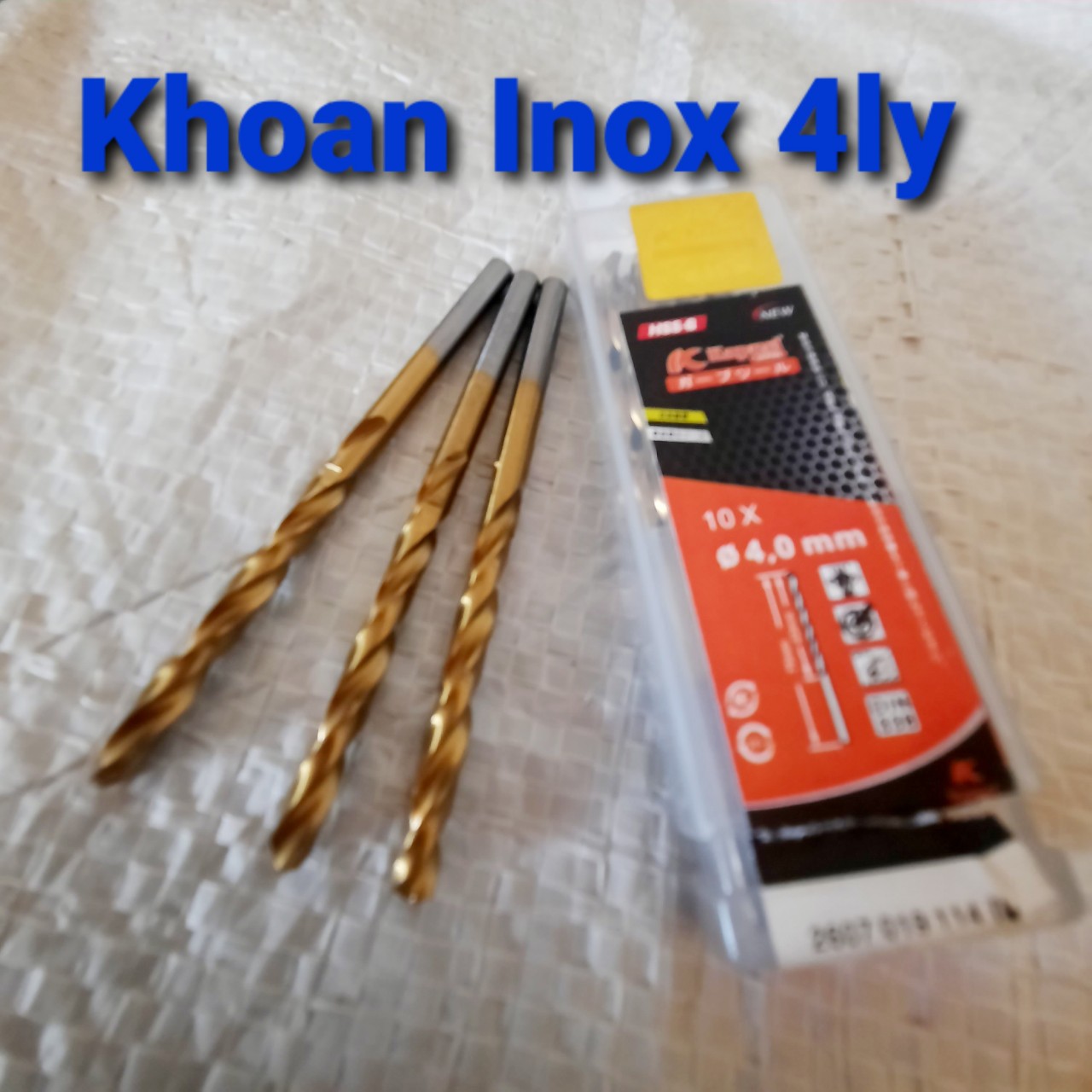 Combo 3 mũi khoan inox 4mm- MŨI KHOAN INOX KAPUSI XỊN