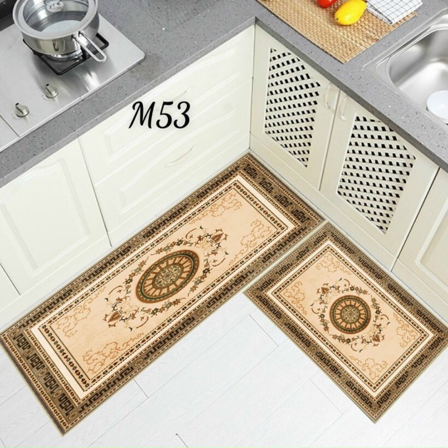 BỘ 2 THẢM BẾP 3D CAO CẤP CHỐNG TRƠN TRƯỢT