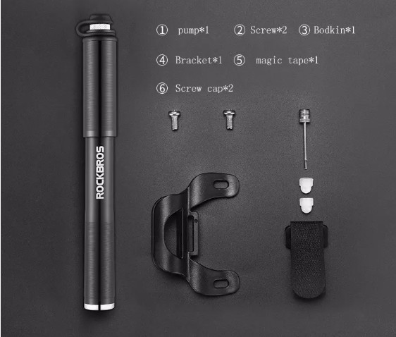 Rockbros Bơm mini Xe đạp Có đồng hồ đo áp suất
