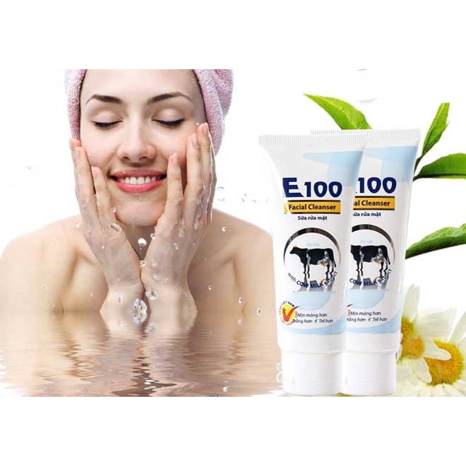 [HCM]Sữa Rửa Mặt E100 - Bò Trắng Da Mịn Màng - 80Ml