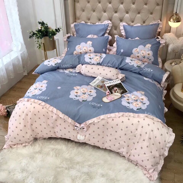Bộ cotton đũi bánh bèo 4 món