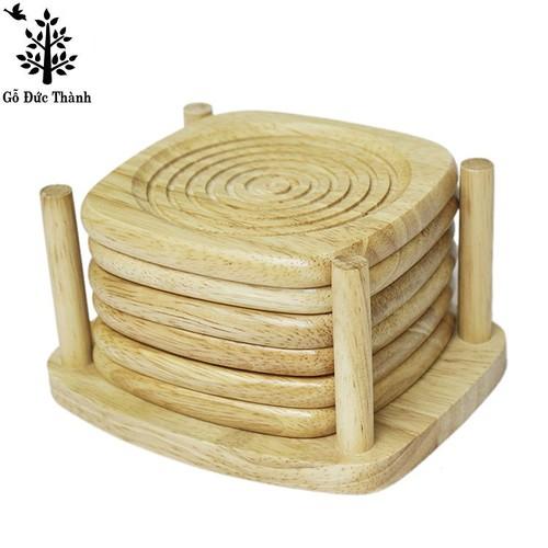 [HCM]Bộ 6 lót ly Gỗ Đức Thành 21171