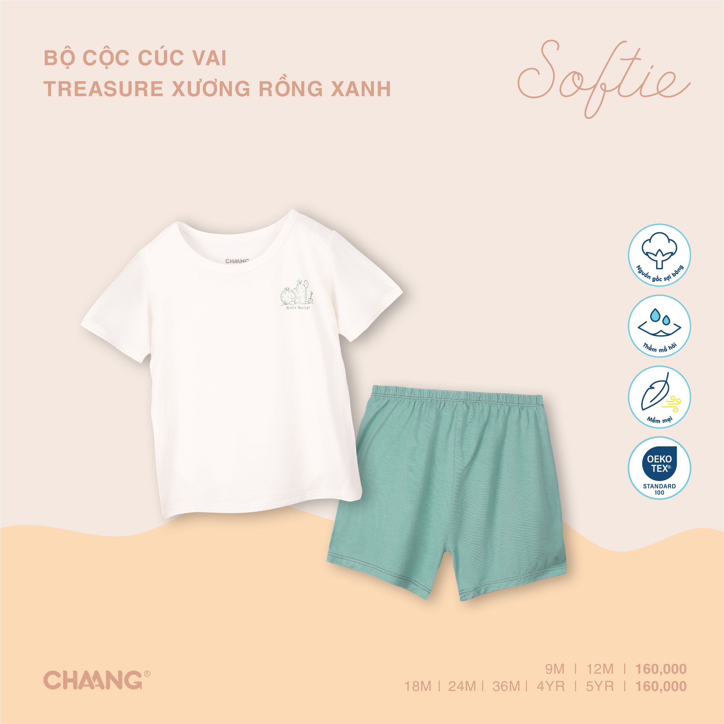 Bộ cộc cúc vai Treasure Chaang