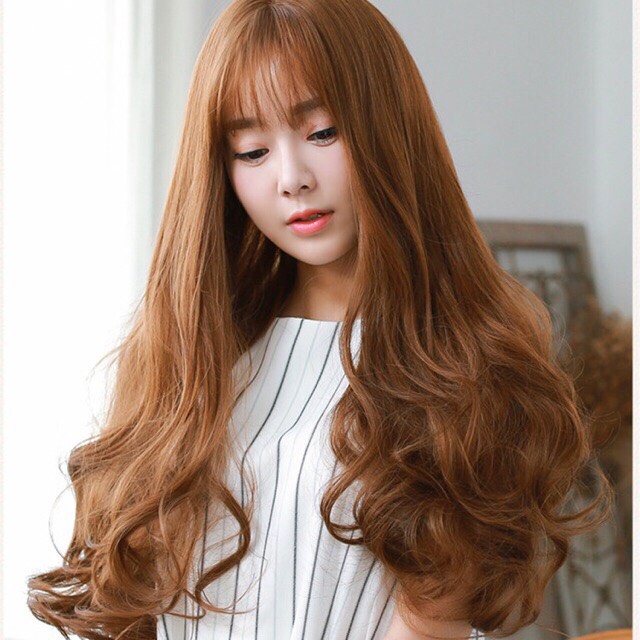 Tóc giả nữ cả đầu ❤️ Tóc cả đầu xoăn đuôi mã 03