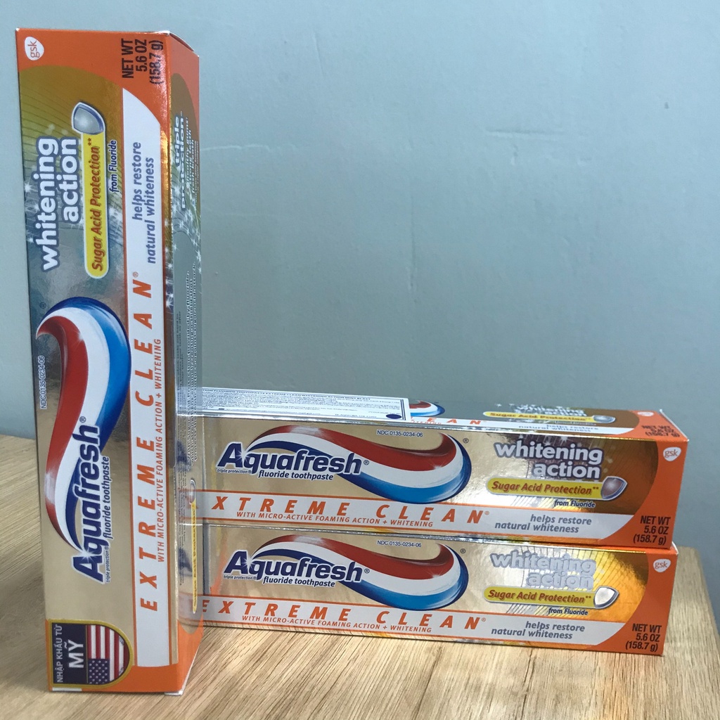 Toothpaste American Aquafresh mint/whitening action/Triple Protection Toothpaste white teeth-vent spa cafe