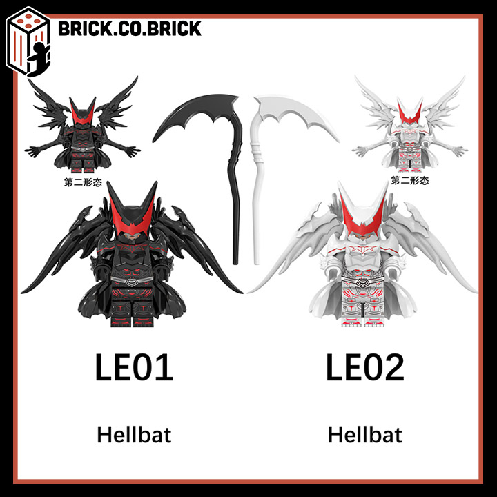 DC Super heroes Minifigures Hellbat Mô hình  Lắp ráp Nhân vật Siêu anh hùng Người Dơi Địa ngục LE01-LE03