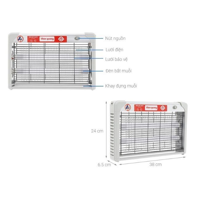 [HCM]LĐÈN BẮT MUỖI ĐIỆN QUANG ĐQ EML06L ( 240 x 65 x 380 mm )