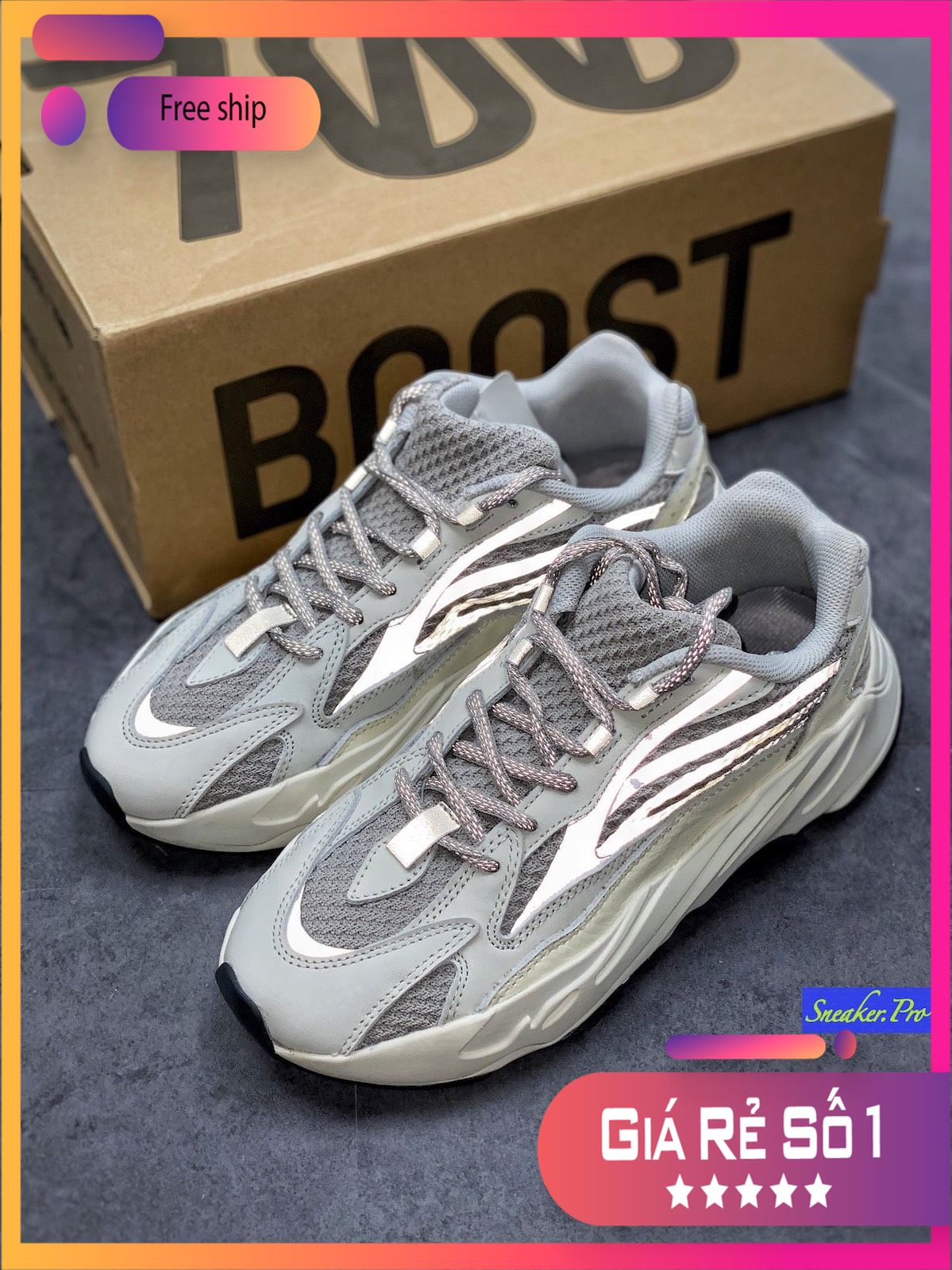 Giày thể thao phản quang YEEZY BOOST 700 static dành cho nam nữ