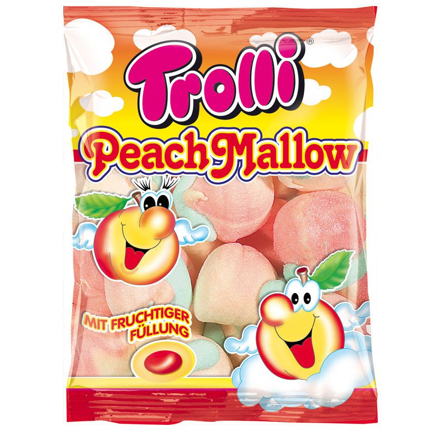 Kẹo Dẻo Trolli Siêu Thơm Ngon Peach Mallow 150g (Product From Germany)