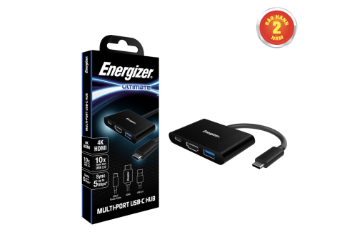 [HCM]Bộ chuyển USB-C3.1 Hub Energizer USBA/USB-C/HDMI - HC303CV