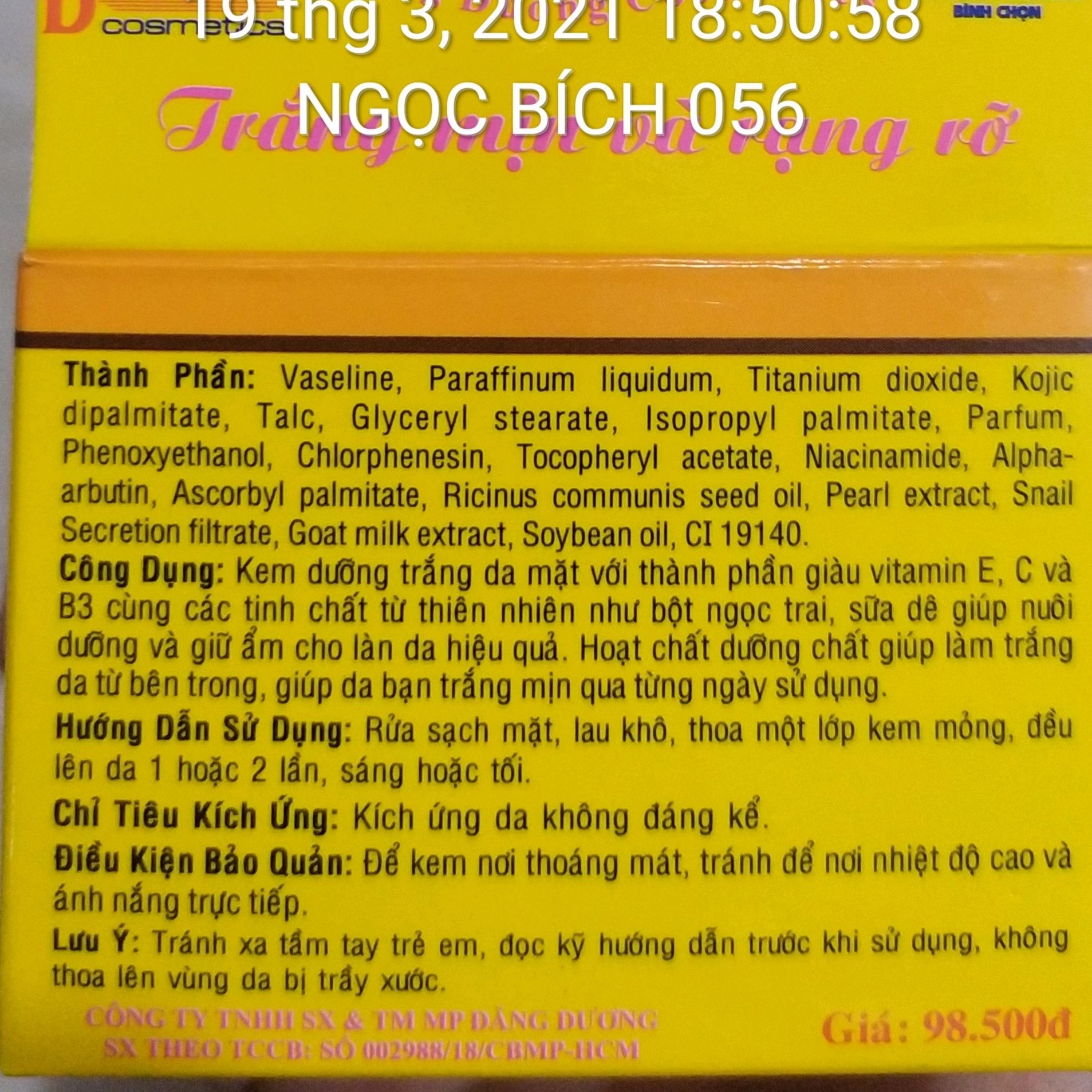 ONETODAY - KEM ỐC SÊN DƯỠNG TRẮNG DA MẶT ONE TODAY (9 gam)