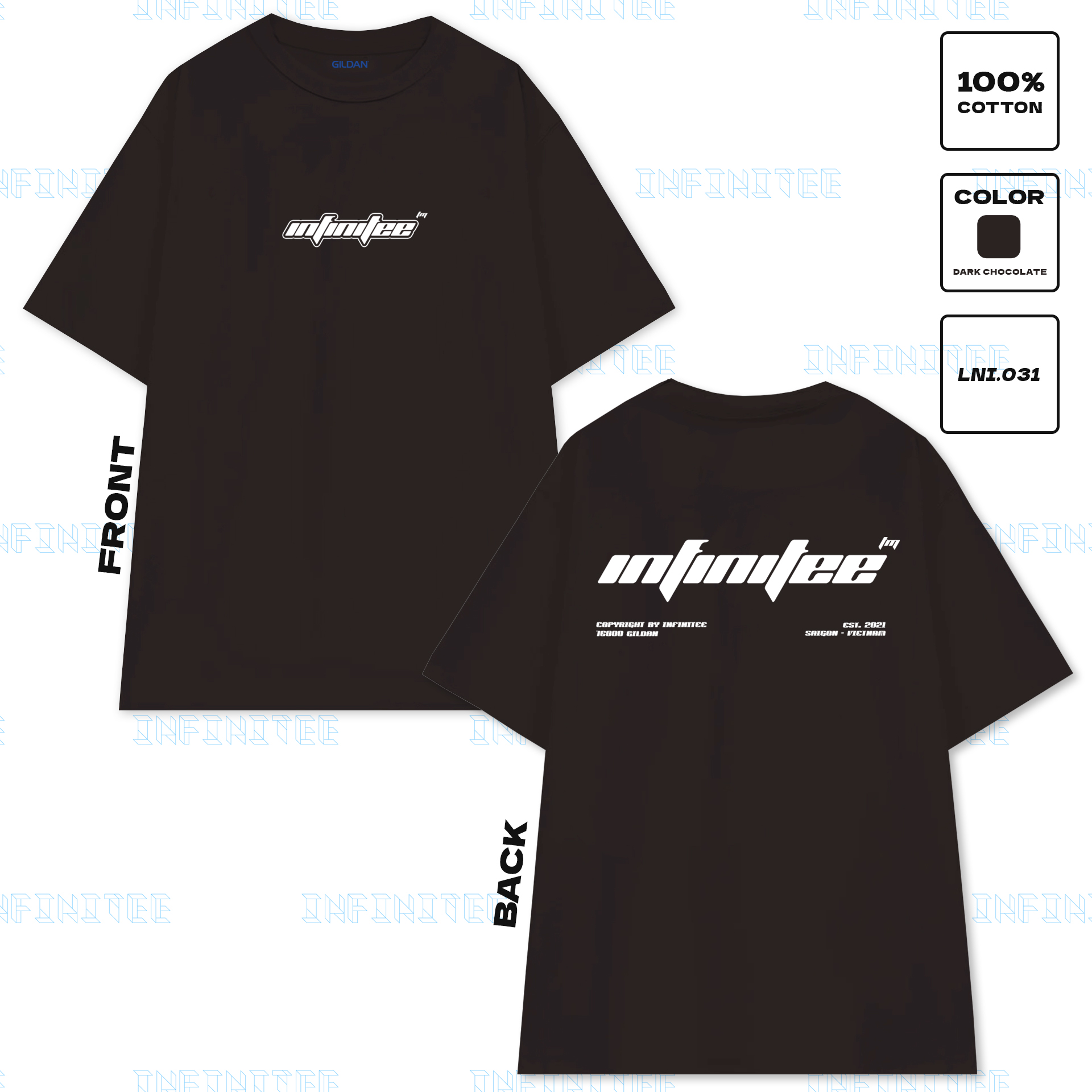 Áo thun infinitee signature - lni 031 100% premium cotton