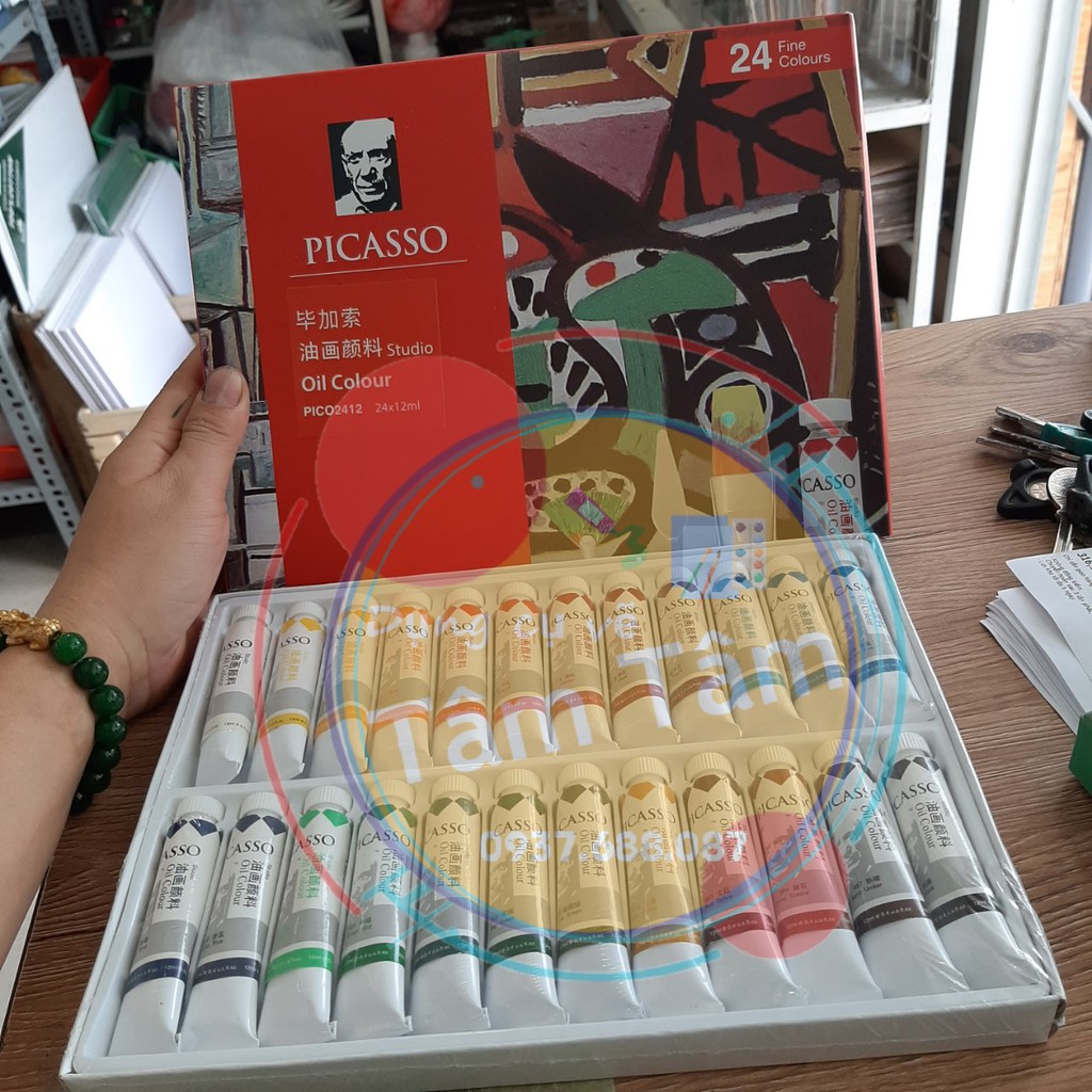 Màu dầu Picasso dung tích 12ml, Picasso oil color-Dụng cụ vẽ Tâm Tâm