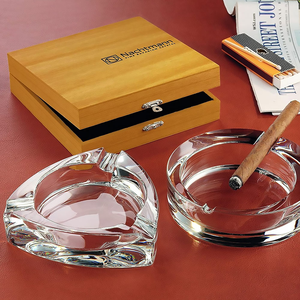 Gạt Tàn Tam Giác Pha Lê Nachtmann 52815 Cigar Ashtray Triangular 16cm