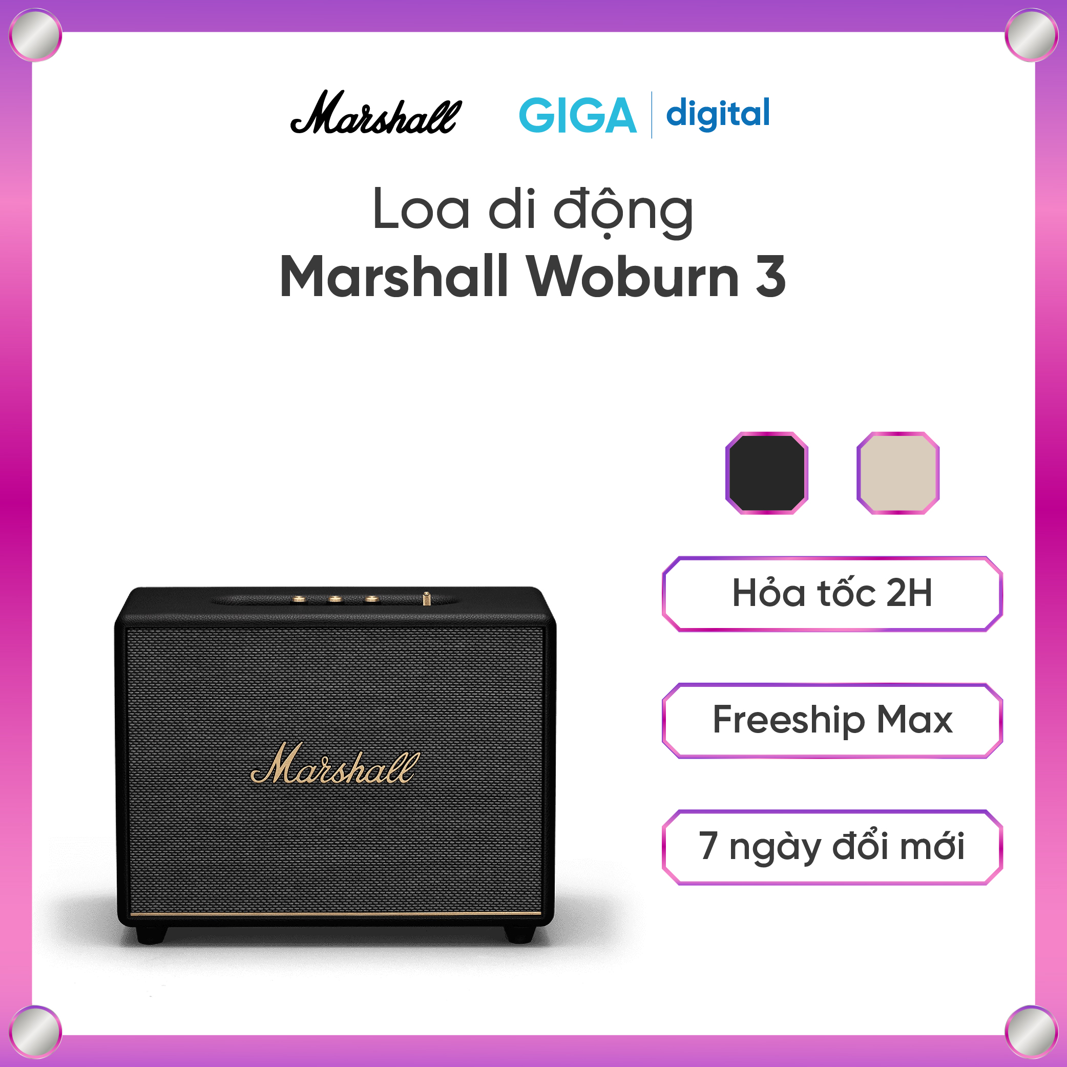 Loa Bluetooth Marshall Woburn 3 Woburn III Authentic mới 100% nguyên Seal