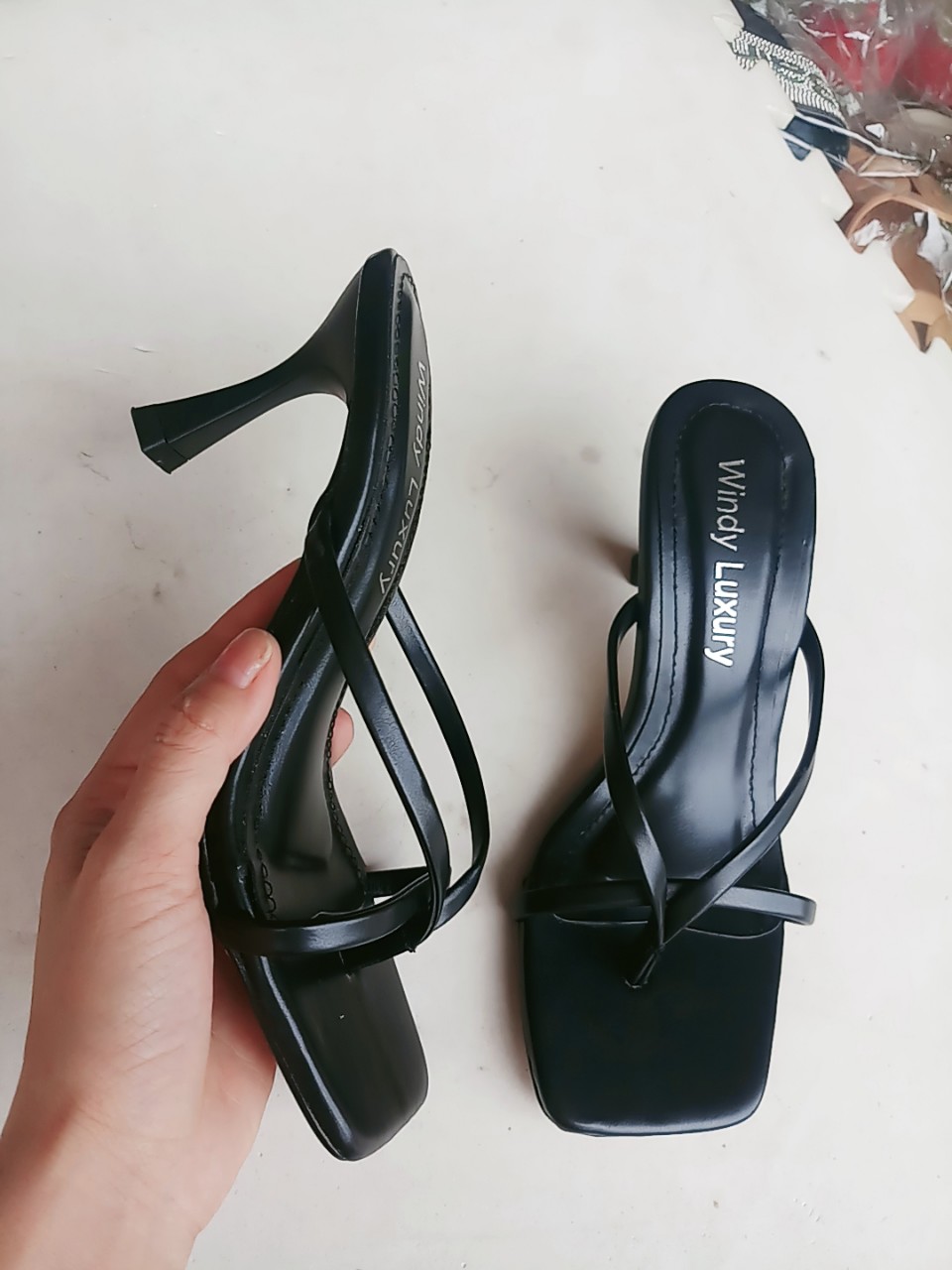 dép guốc nữ cao 7 phân xỏ ngón