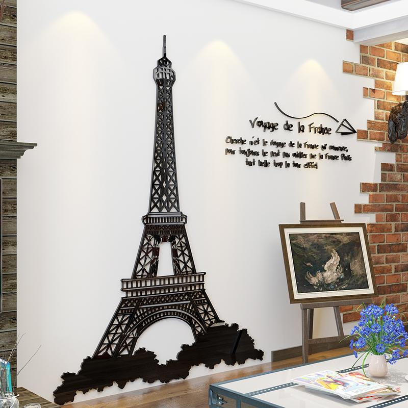 Tháp Eiffel 3D Lập Thể Tranh Dán Tường