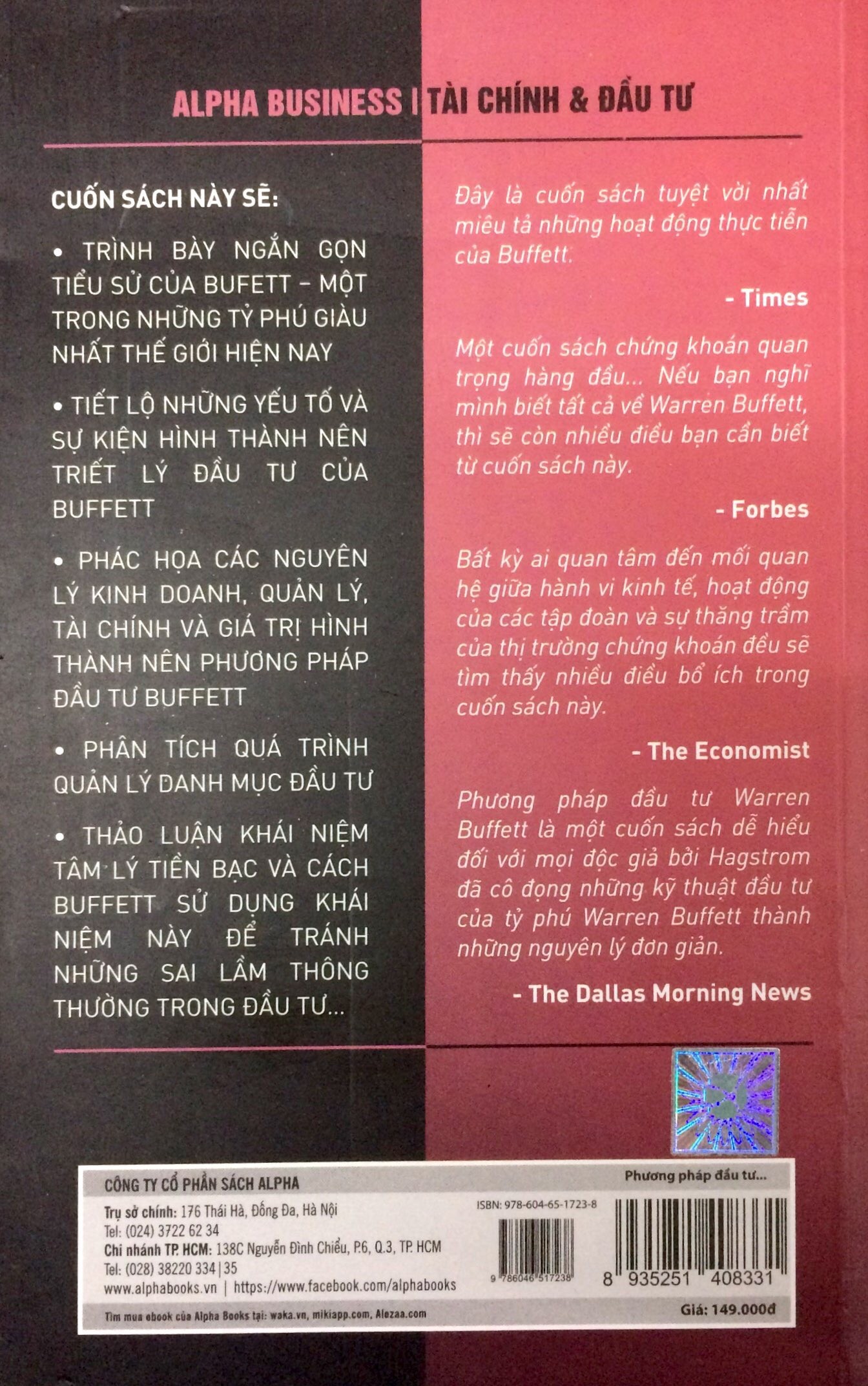 Sách Phương Pháp Đầu Tư Warren Buffett + Tặng Bookmark