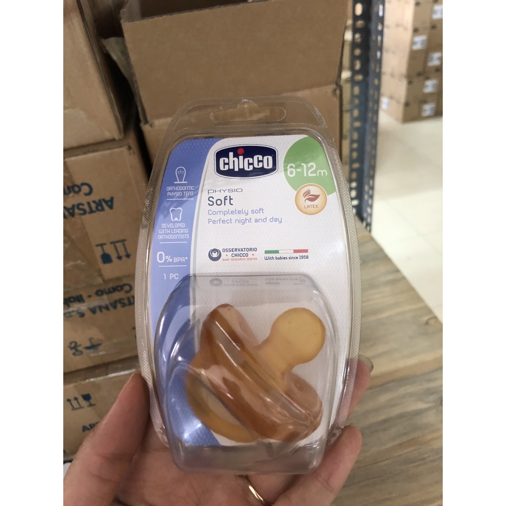 Ty ngậm silicon Physio Soft Trắng 0M+/ 6M+/ 16m+ Chicco