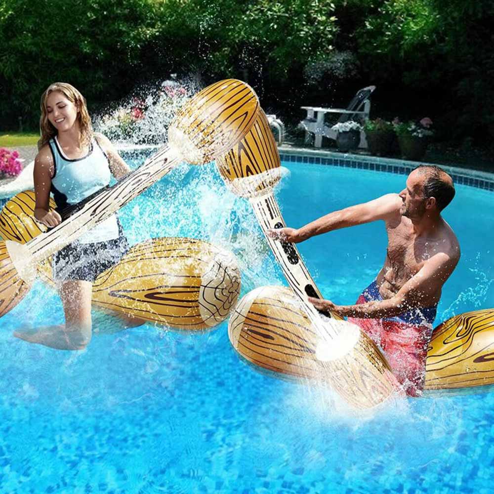 4PCS Swim Pool Joust Float Game Toy Inflatable Gladiator Party Duel Battle Set