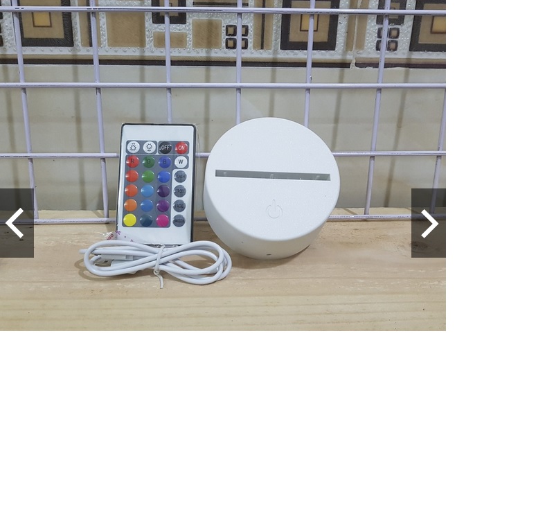 Đế đèn led 3d 16 màu cảm ứng + remote