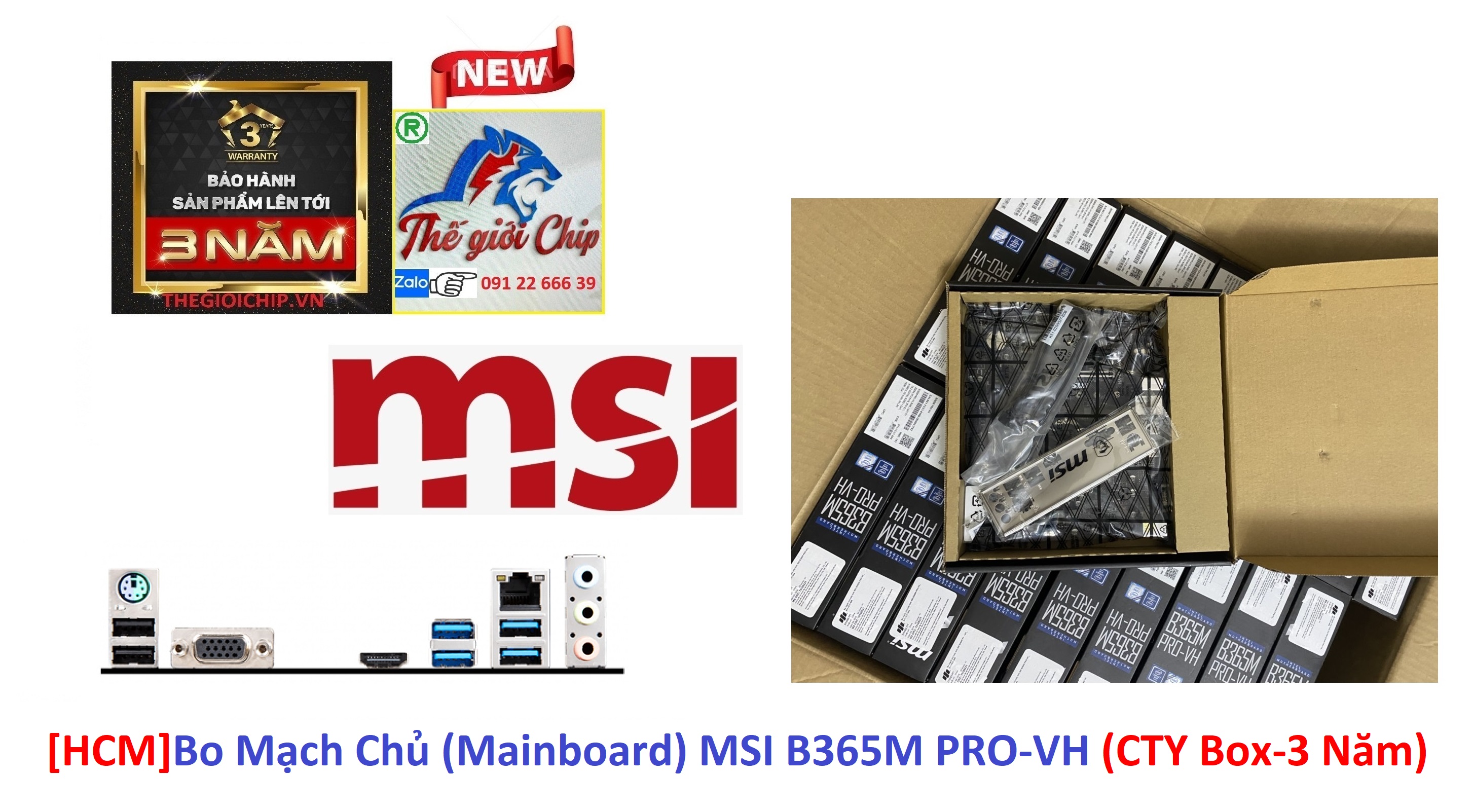 [HCM]Bo Mạch Chủ (Mainboard) MSI B365M PRO-VH (CTY Box-3 Năm)