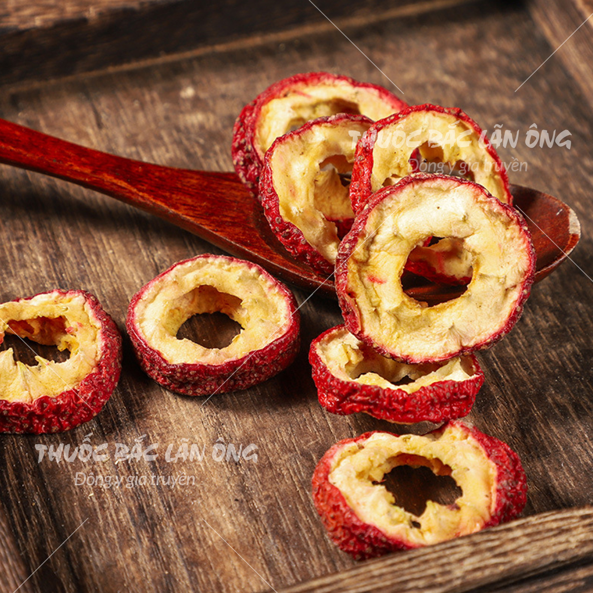 Sơn tra thái lát 100g (Táo gai sấy khô, pha trà hỗ trợ tiêu hóa) - Lãn Ông
