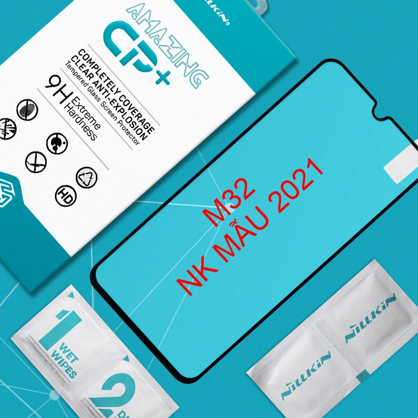 Miếng dán cường lực Samsung Galaxy A51, S21 FE, A11, A21S, A53, A73, M11, M32, M50, M53, A70S, M33 hiệu Nillkin.tw mẫu 2021 Full Keo, Full Màn Hình