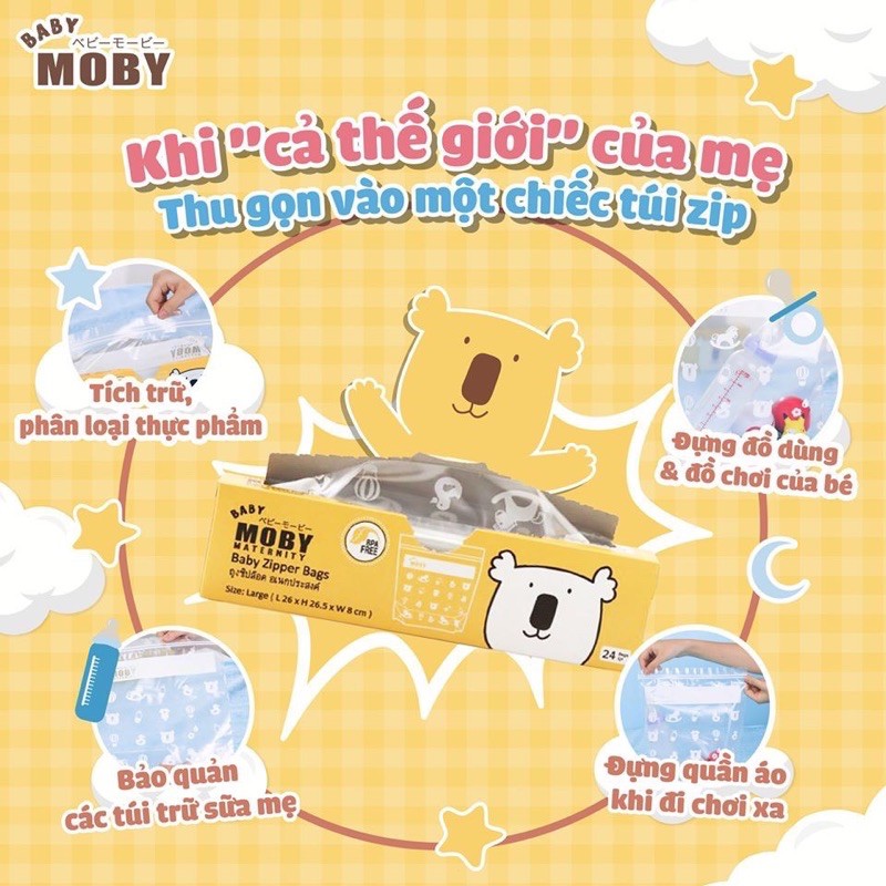 Túi zip đa năng moby 24 túi